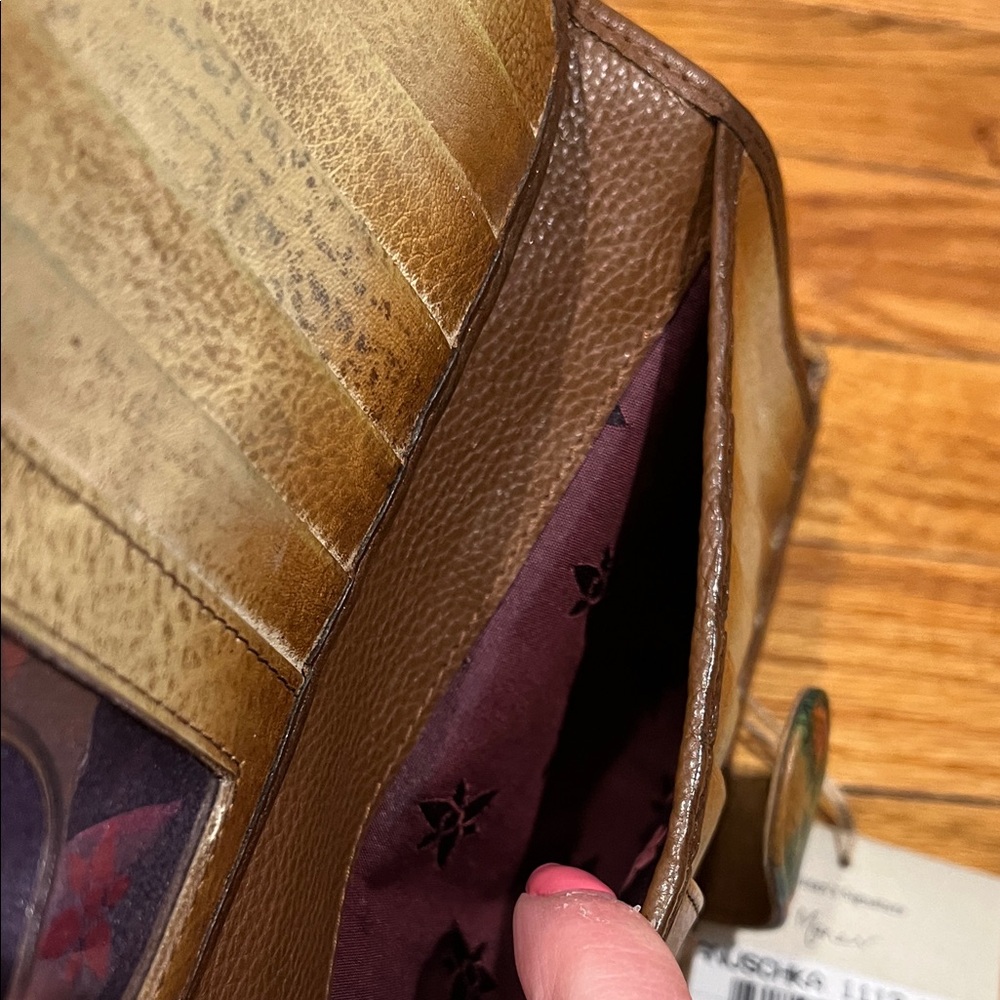Anuschka Painted Leather Organizer Wallet on a String - Picture 6 of 10